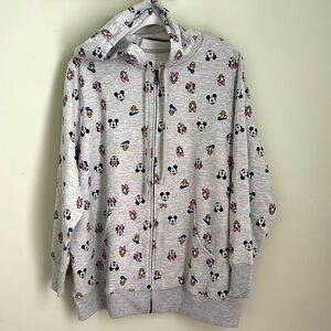 Disney Gray Hoodie with Character Print